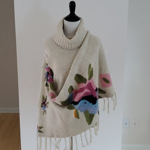 Anthropologie Floral Wrap Sweater, Vintage, Rare
